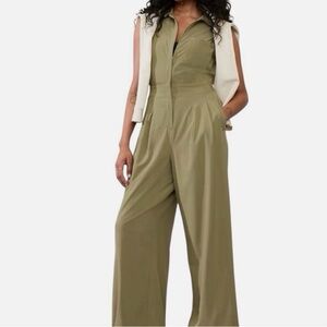 Athleta Brooklyn Heights Wide Leg Women's Jumpsuit in Olive Branch